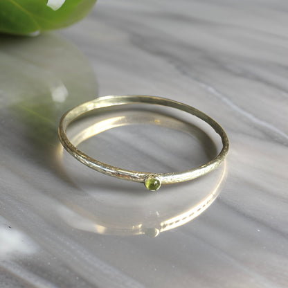 Peridot Silver Bangle - SilverLines Jewellery