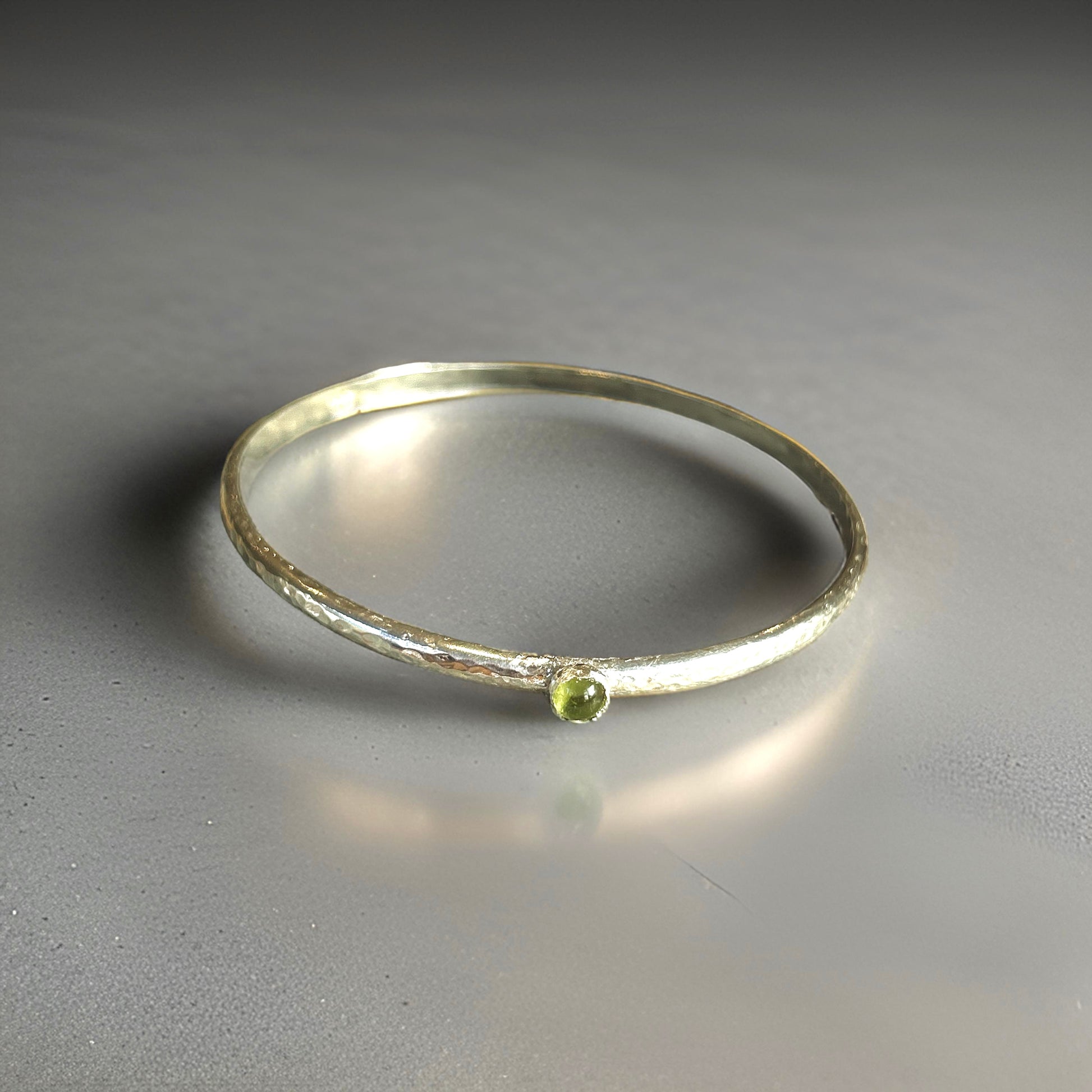 Peridot Silver Bangle - SilverLines Jewellery