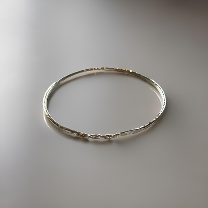 Sterling Silver Bangle With a Twist - SilverLines Jewellery