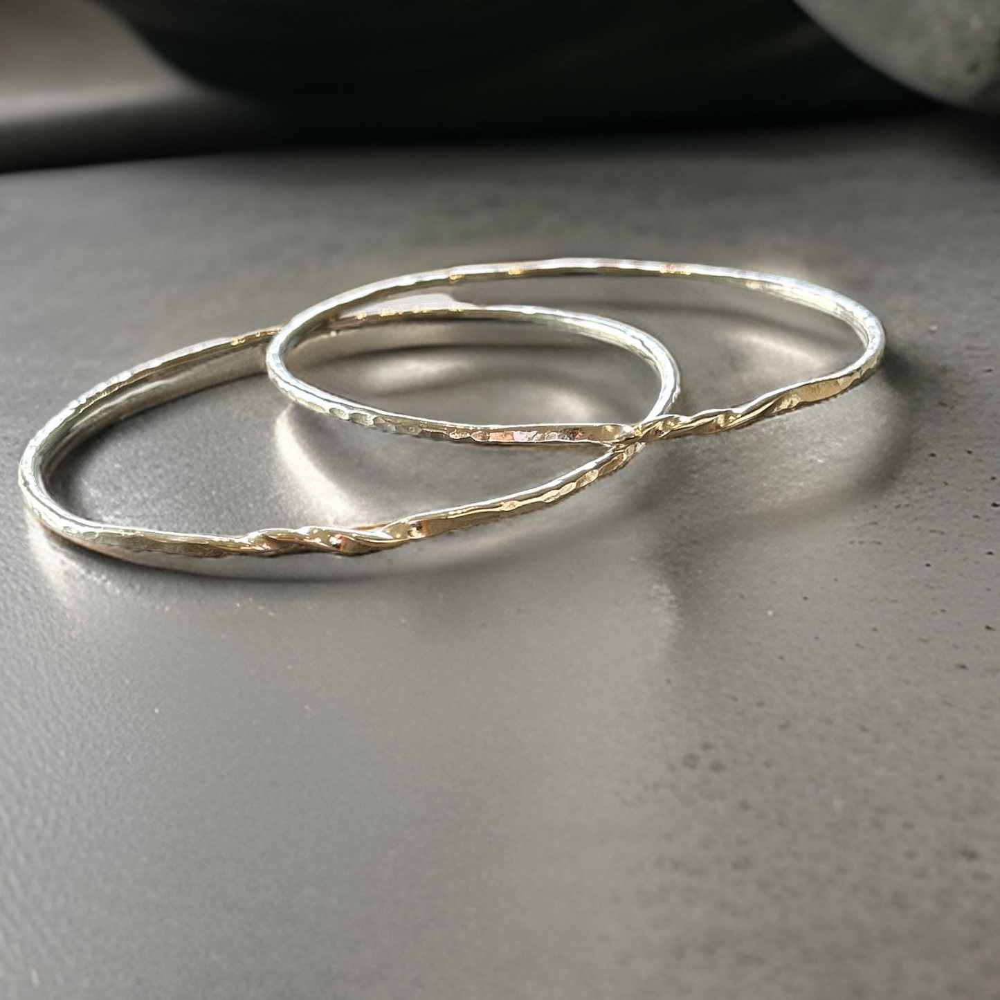 Sterling Silver Bangle With a Twist - SilverLines Jewellery