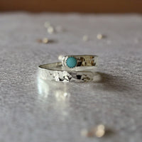 Emerald Silver Wrap Ring.