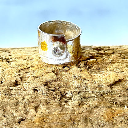 Mystical Silver And Gold Wrap Ring