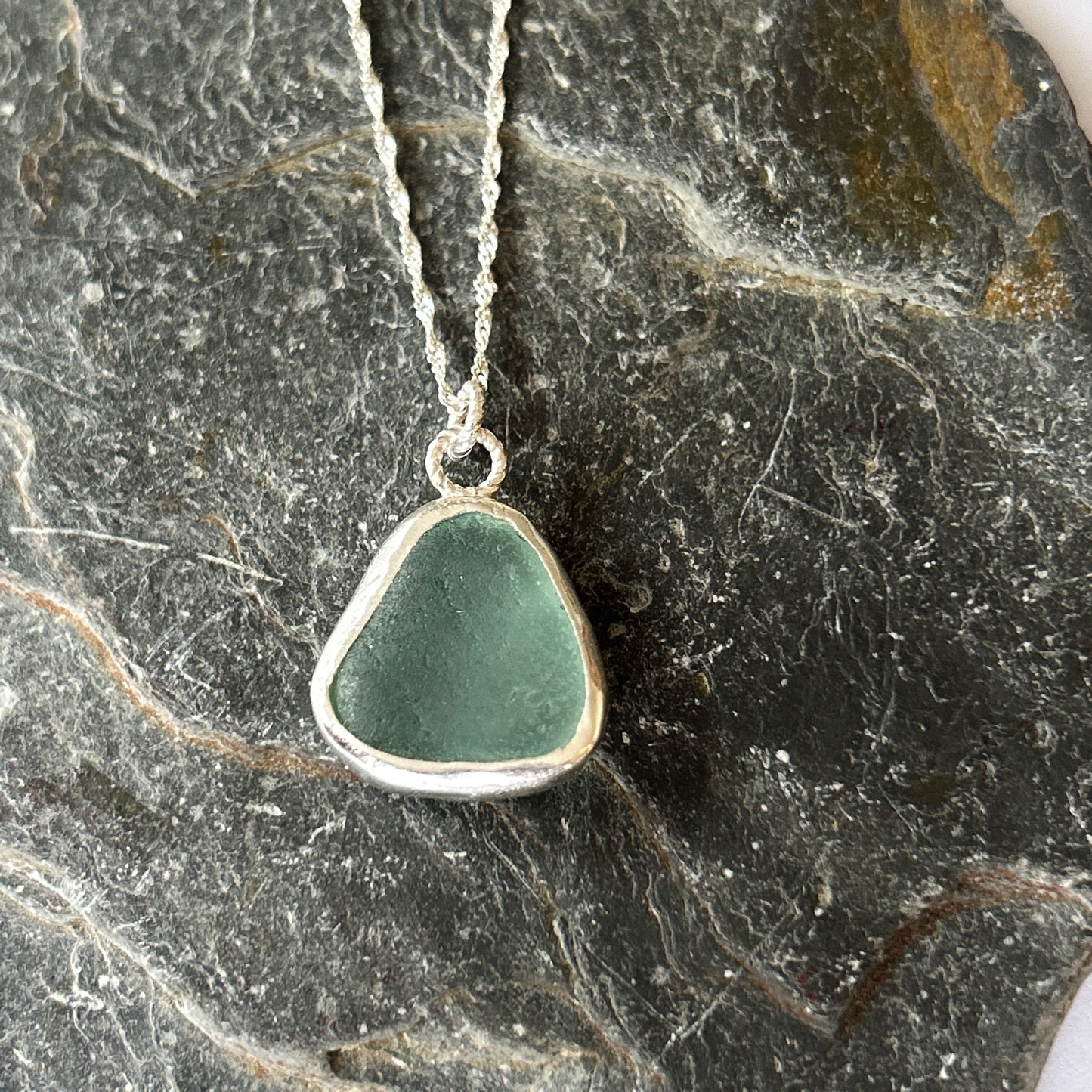 Ocean Sea Glass Necklace Sea Foam