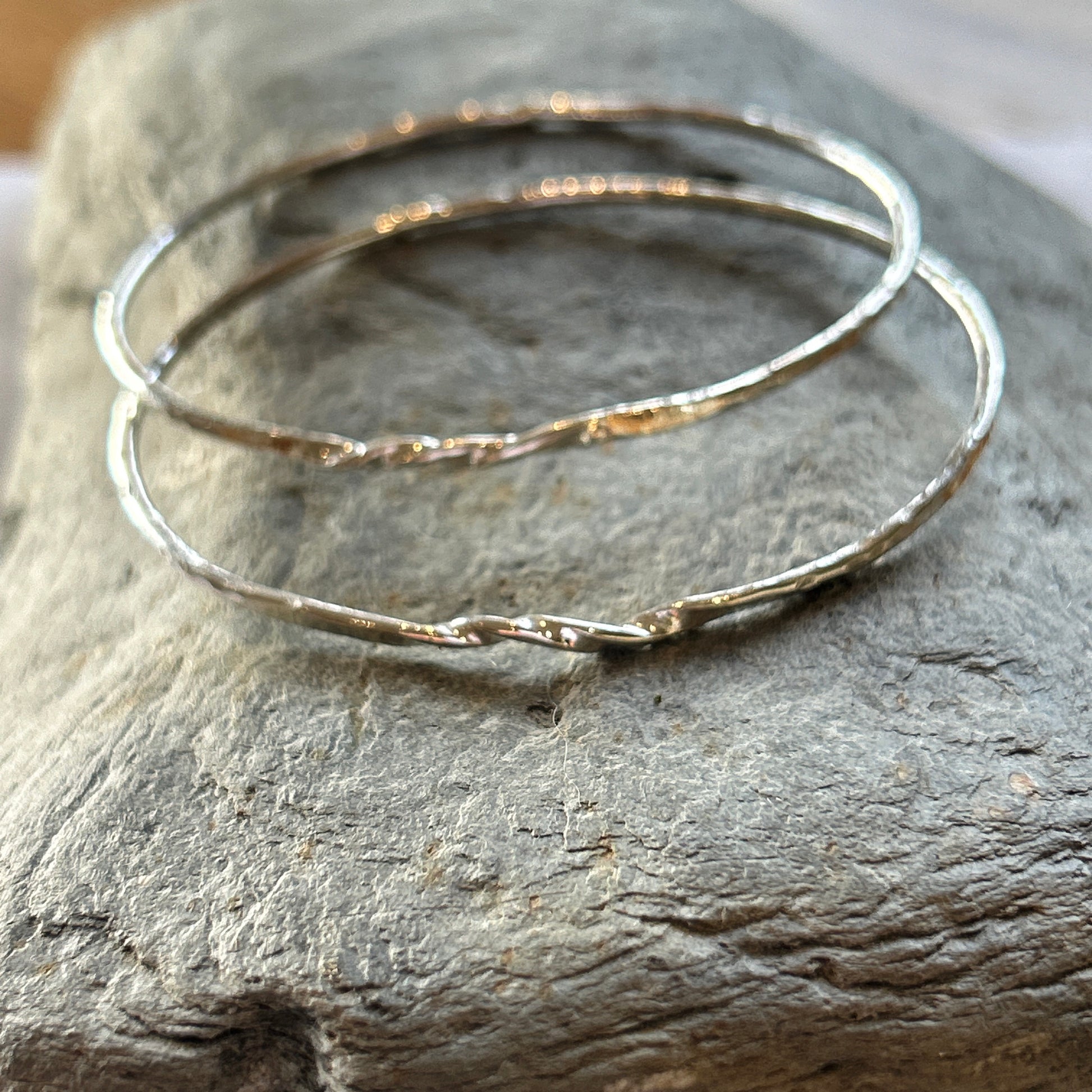 Sterling Silver Bangle With a Twist - SilverLines Jewellery