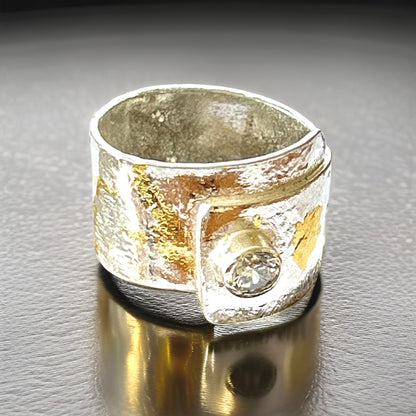 Mystical Silver And Gold Wrap Ring