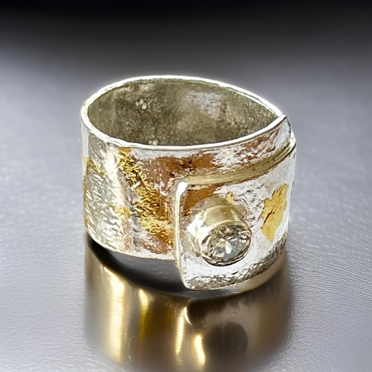 Mystical Silver And Gold Wrap Ring