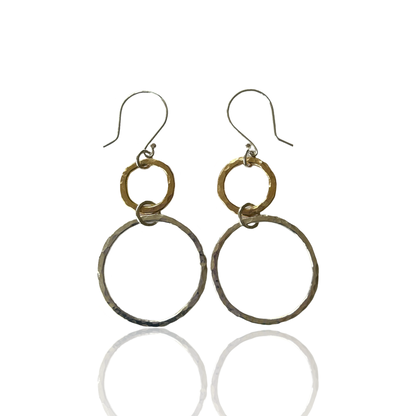 Gold And Silver Hoop Earrings