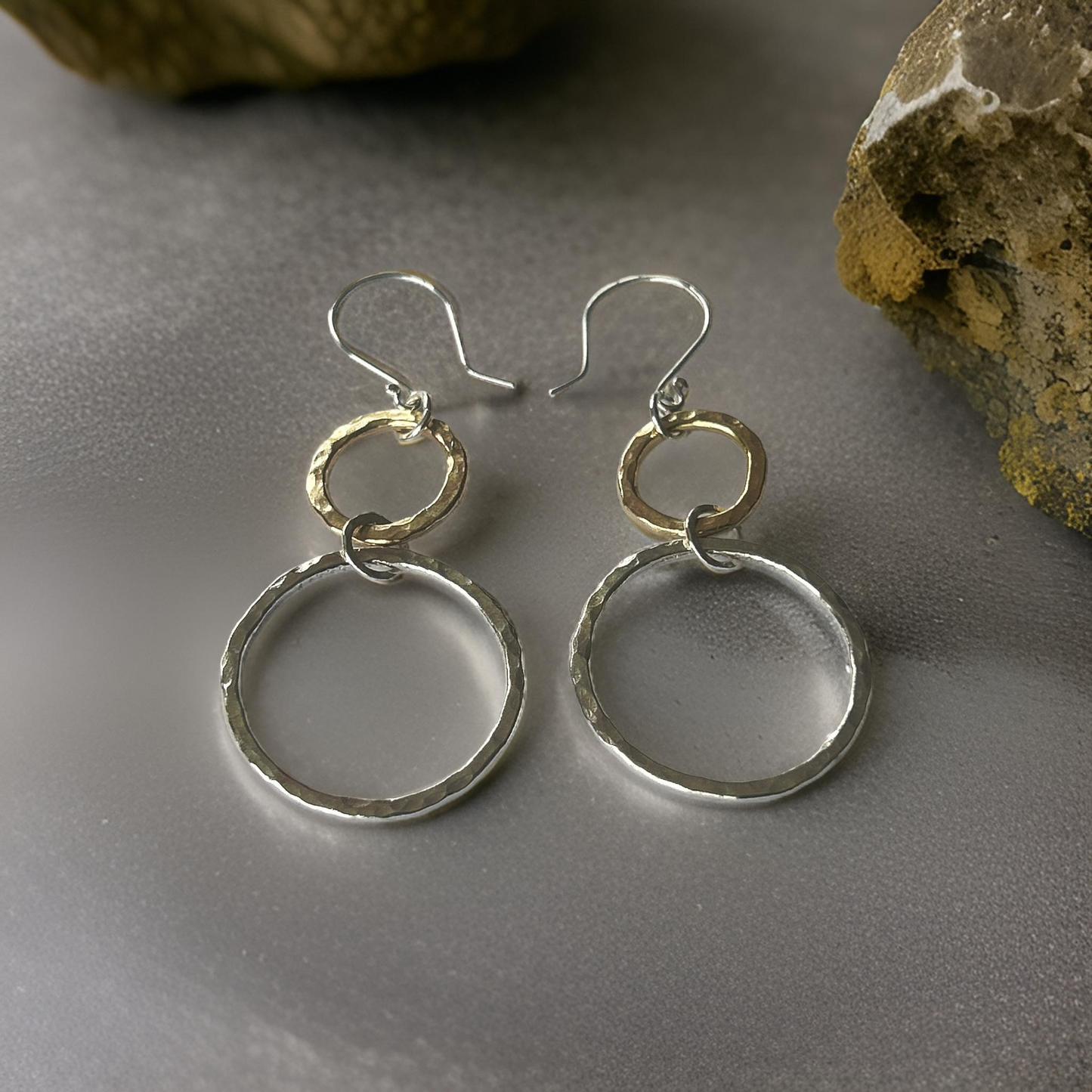 Gold And Silver Hoop Earrings