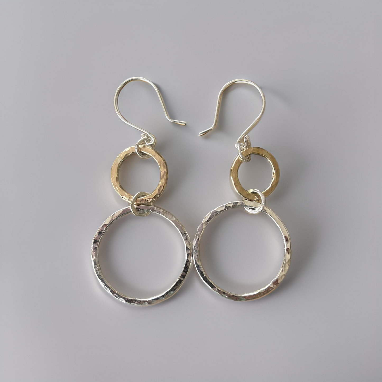 Gold And Silver Hoop Earrings