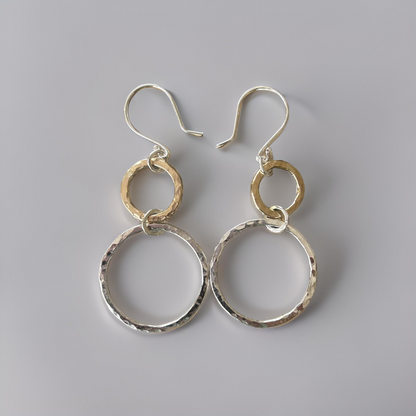 Gold And Silver Hoop Earrings