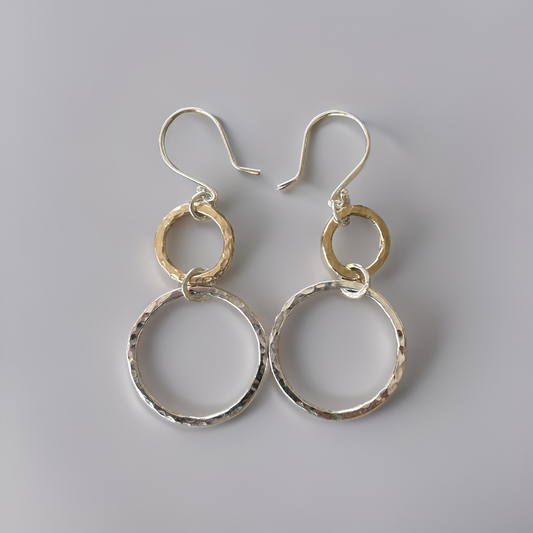 Gold And Silver Hoop Earrings