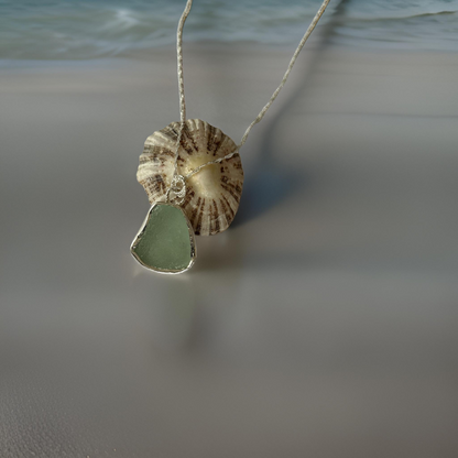 Ocean Sea Glass Necklace Sea Foam