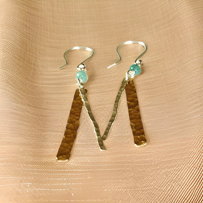 Gold And Silver Long Earrings