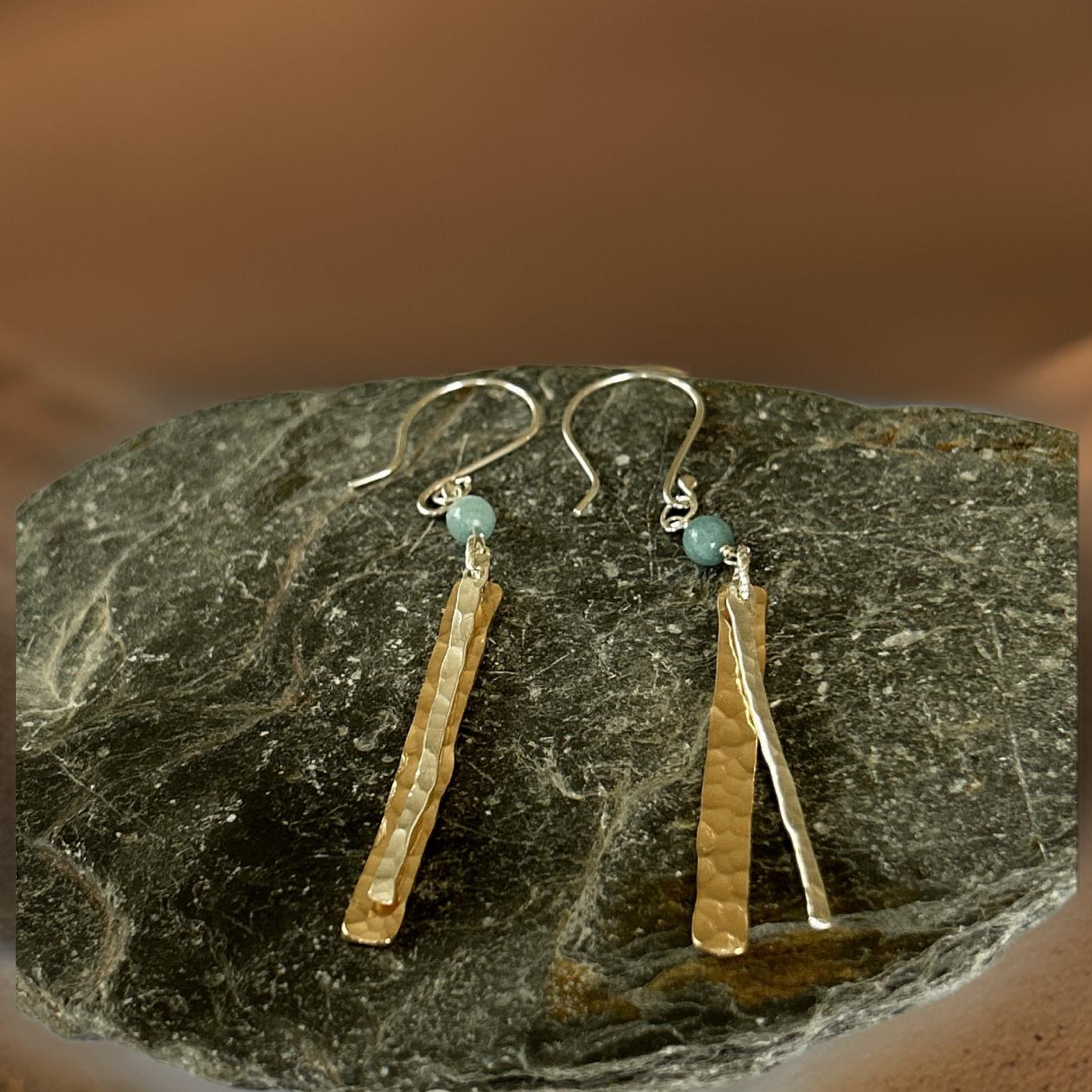 Gold And Silver Long Earrings