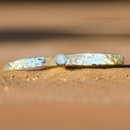 Silver Garnet Birthstone Bangles