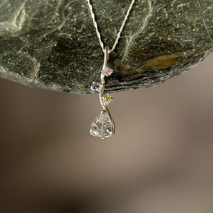 Delicate Cubic Zirconia Teardrop Pendant