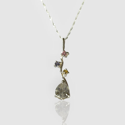 Delicate Cubic Zirconia Teardrop Pendant