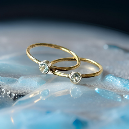 Gold Aquamarine Ring