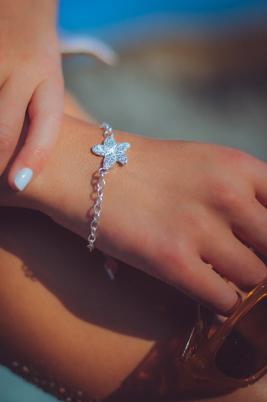 Silver Starfish Bracelet - Silver Lines Jewellery