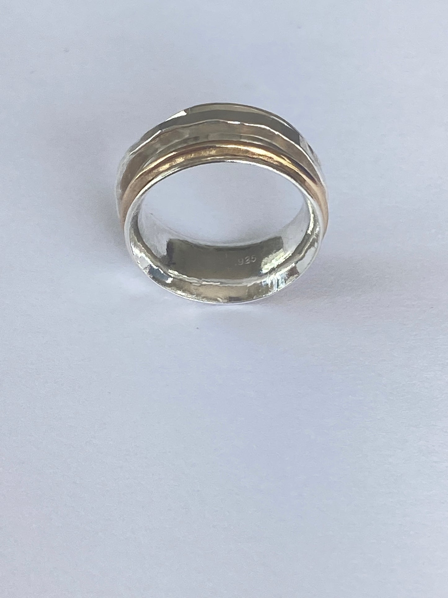 Silver and Gold Spinner Ring - Love Beach Beads